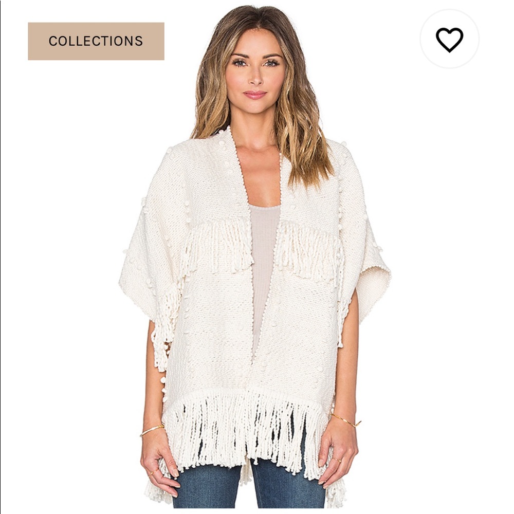 Ulla Johnson fringe Cusco sweater wrap size S